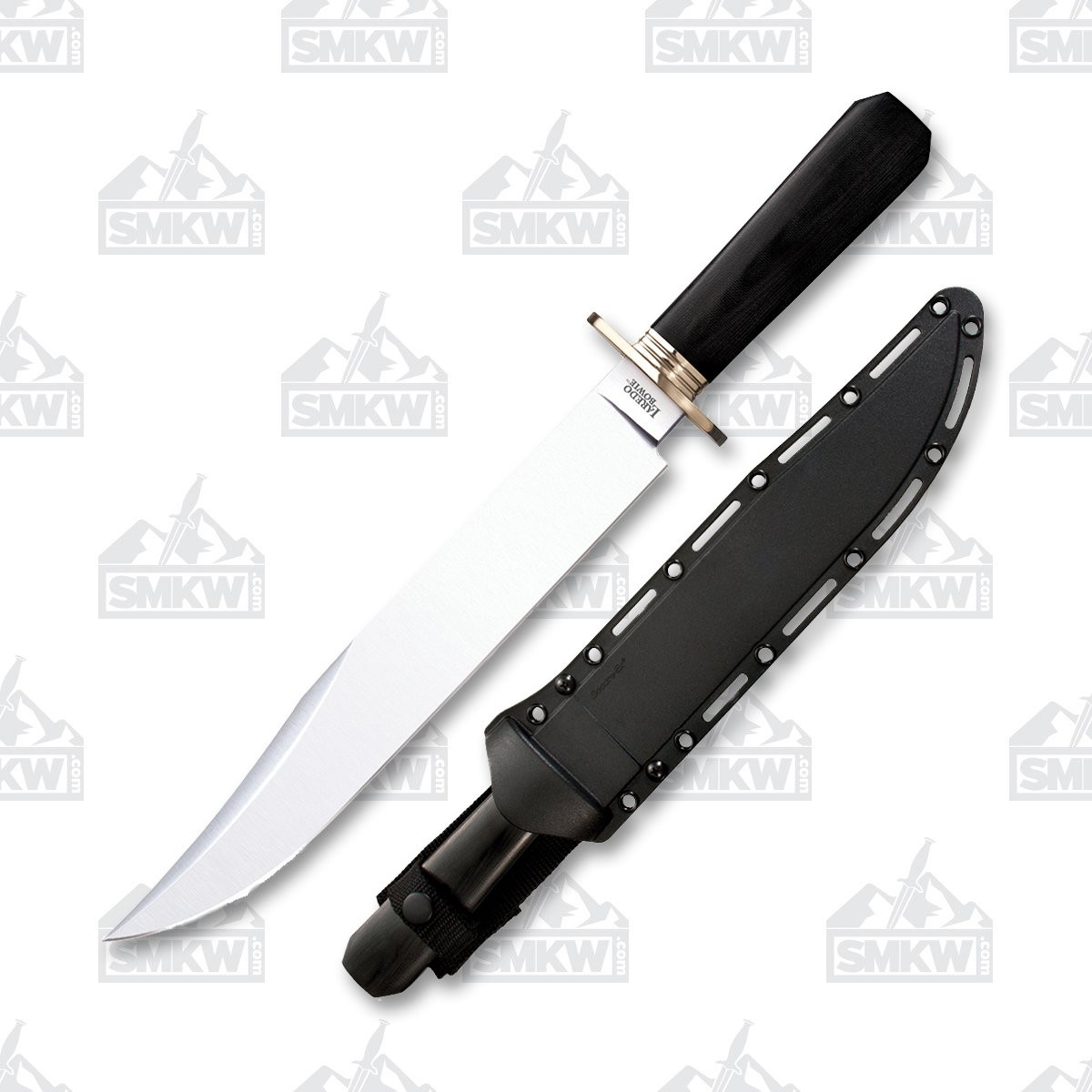 Cold Steel Laredo Bowie Knife 10.5 Inch Plain Satin Clip Point with Sheath