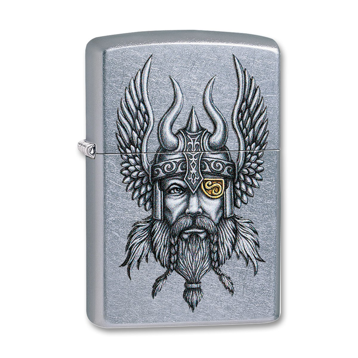 Zippo Lighter Viking Street Chrome