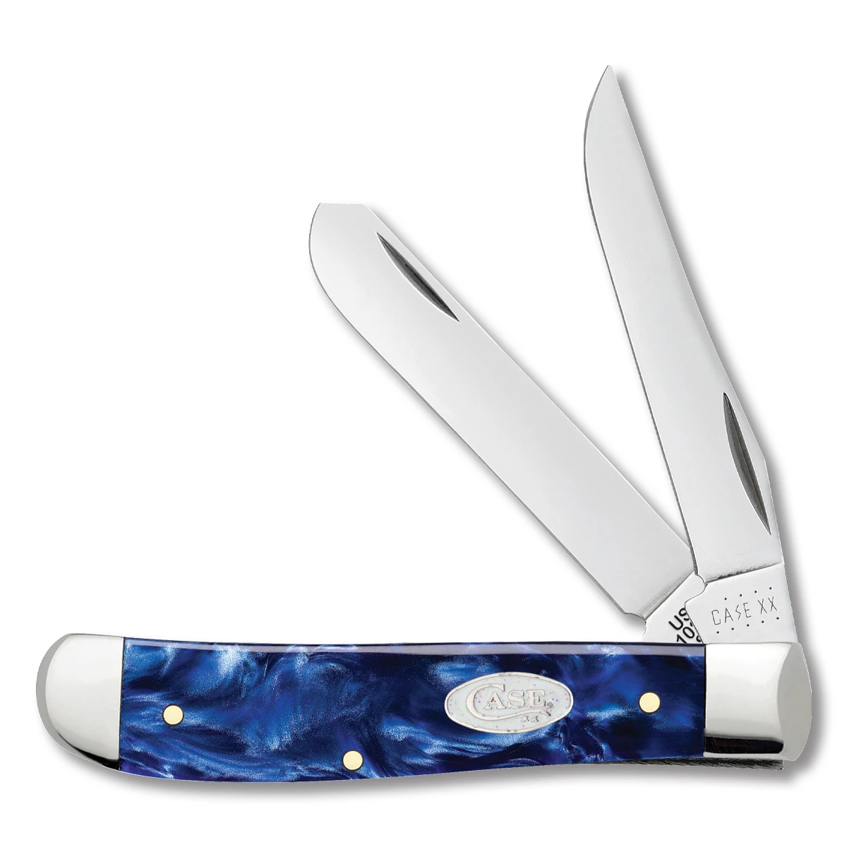 Case XX Blue Pearl Kirinite Mini Trapper Folding Knife