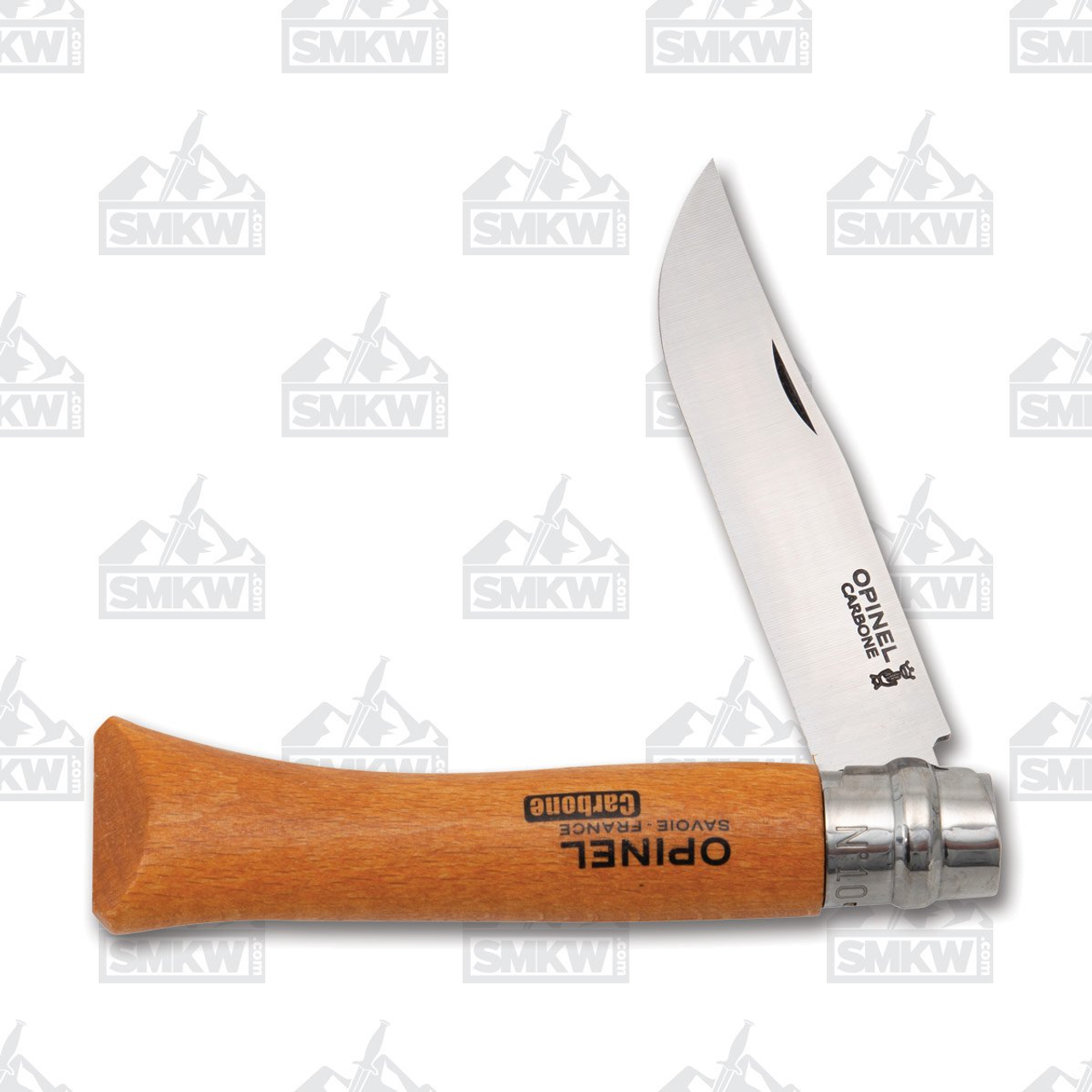 Opinel No. 10 Folding knife Carbon Steel Blade Beechwood Handle - Smoky  Mountain Knife Works