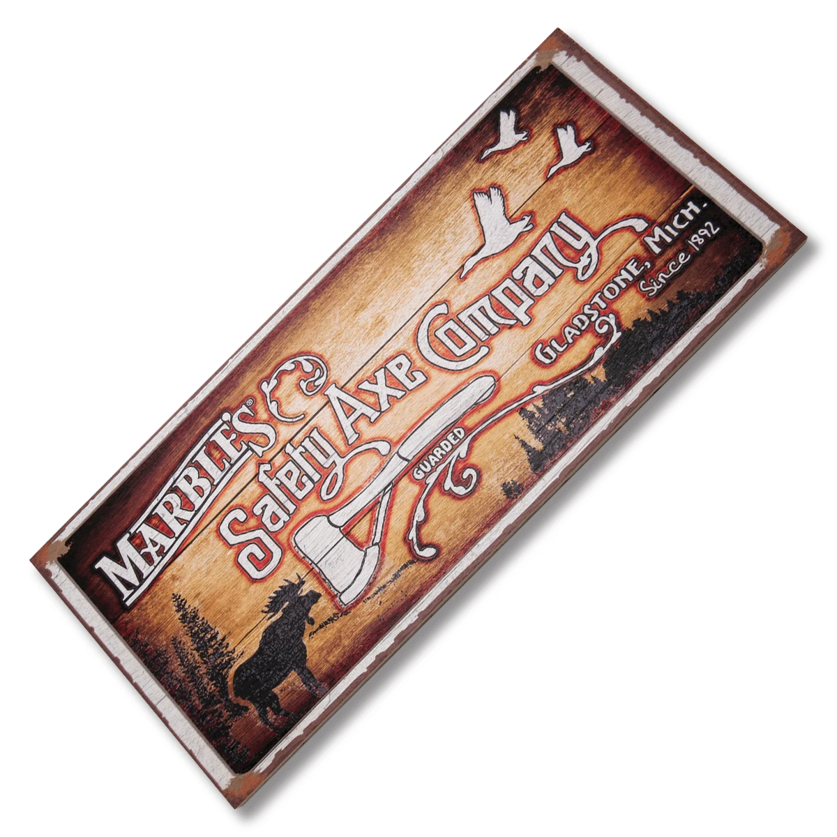 Marble's Safety Axe Company Wood Sign MR559