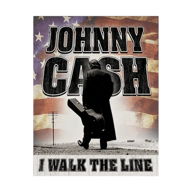 Johnny Cash I Walk the Line Tin Sign