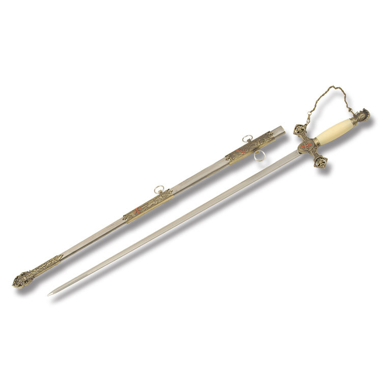 SZCO Supplies Masonic Knights Templar Ceremonial Sword 35 Inch Overall