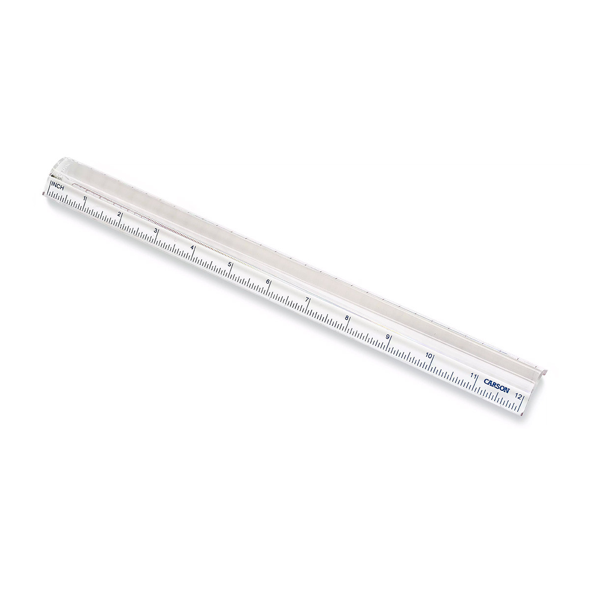 Carson Optical MagniRule 12in Ruler with Built-In 1.5x Magnifier