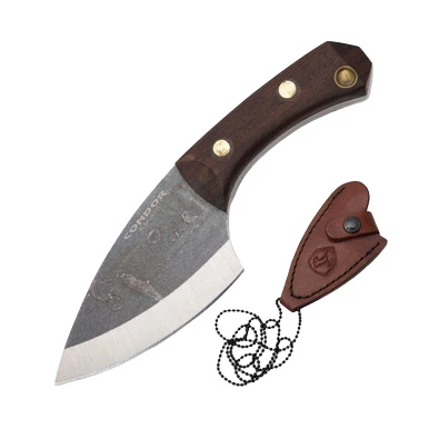 Condor Tool and Knife Pangui Fixed Blade Walnut 3.3in Plain Drop Point