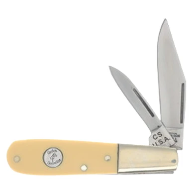 Bear & Son 3.5 Inch Yellow Delrin Barlow Folding Knife