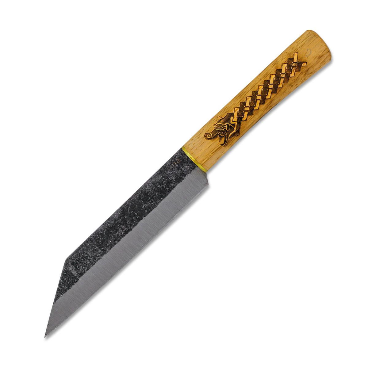Condor Norse Dragon Seax Knife Hickory 7in Plain Natural Broken-Back
