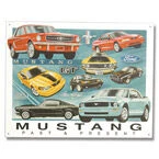 Ford Mustang Past & Present Tin Sign SG1272