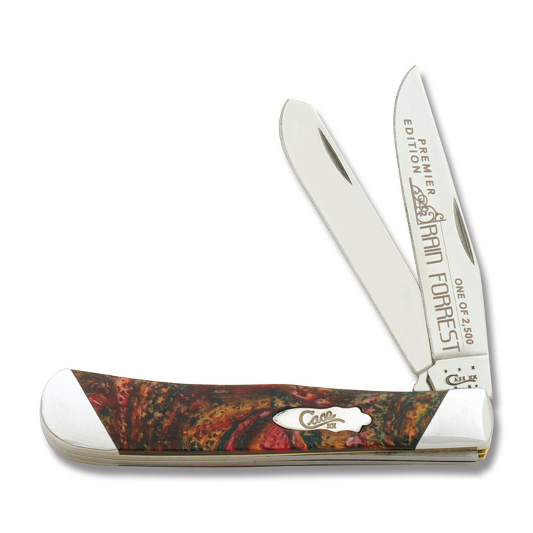 Case XX Slant Bolster Rain Forest Corelon Trapper Folding Knife CAS9254RF