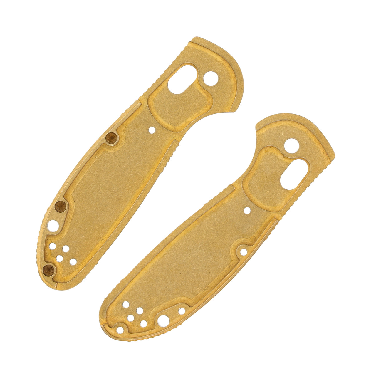 Benchmade Mini Griptilian SMKW Custom Brass Handle Scales
