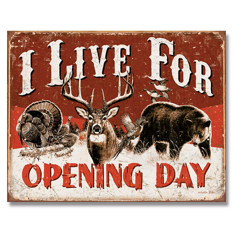 Opening Day Tin Sign