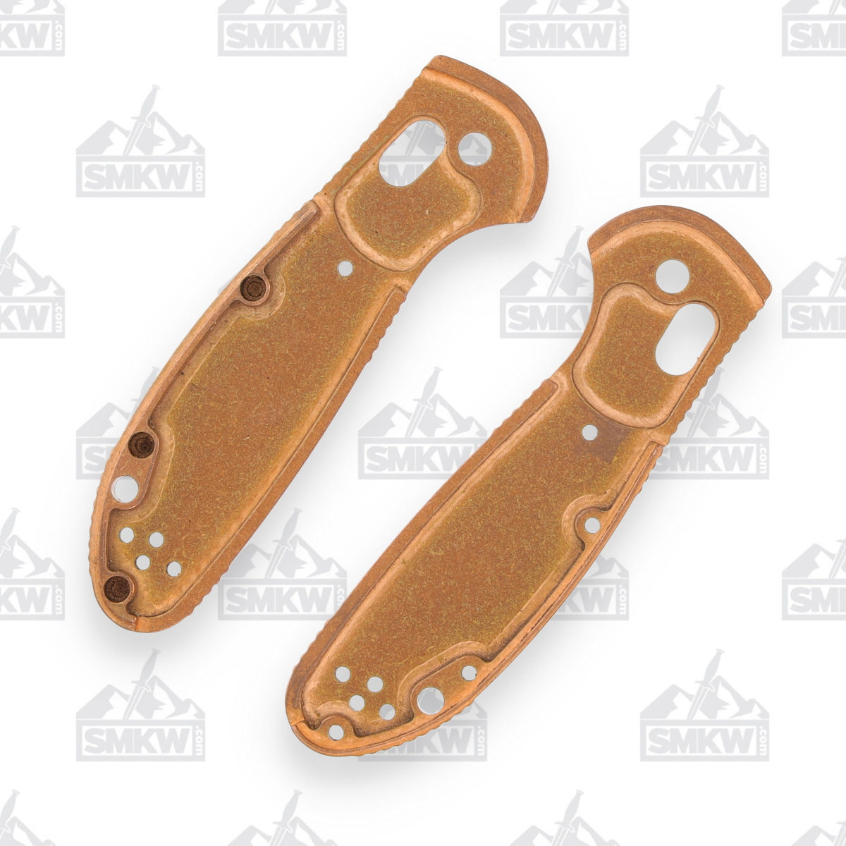 SMKW Custom Benchmade Mini Griptillian Bronze Handle Scales