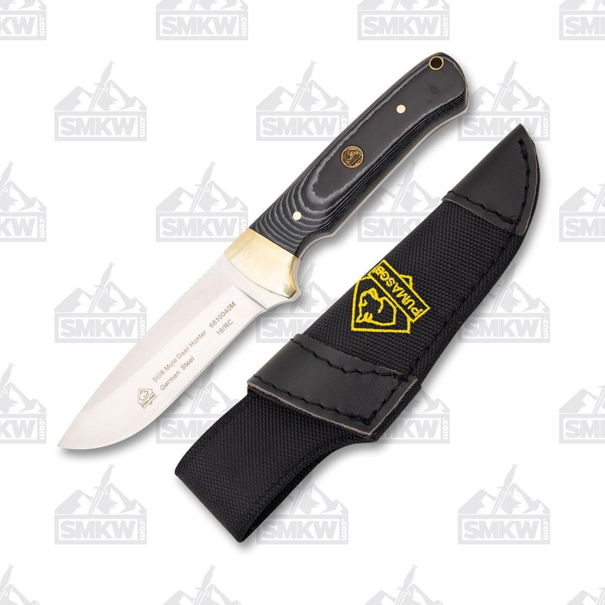 Puma SGB Mule Deer Hunter Fixed Knife 3.5in Plain Satin Drop Point 1
