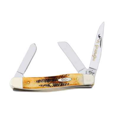 Case Medium Stockman Folding Knife Number One Grandpa Stag