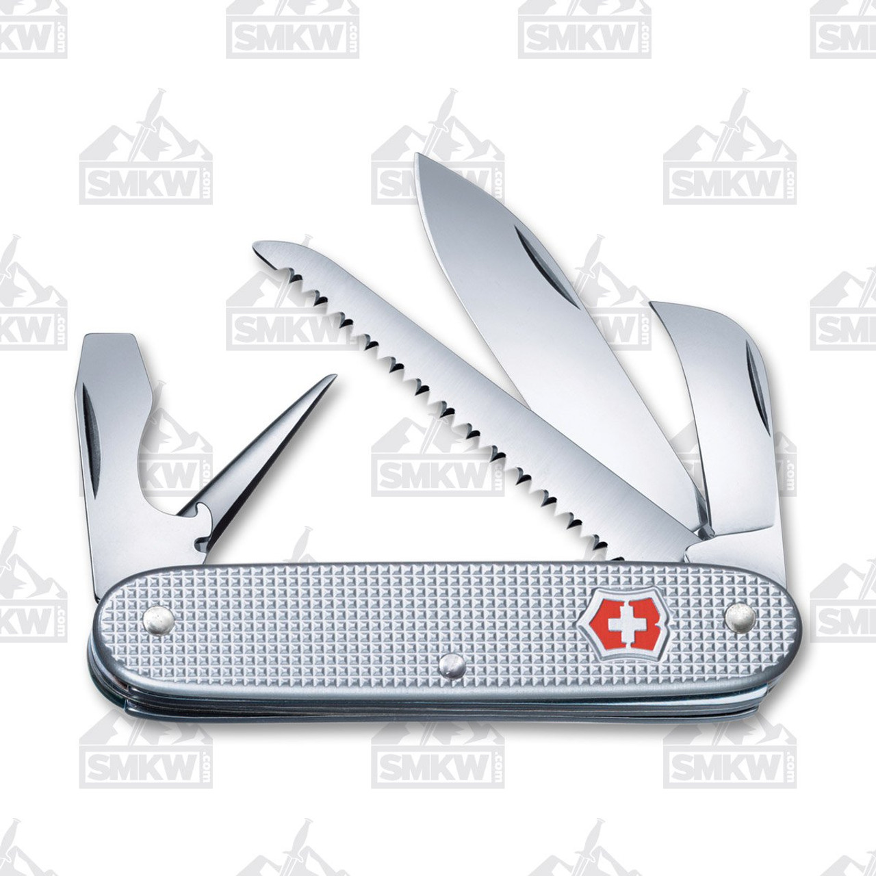 Victorinox Swiss Army 7 Folding Knife Silver Alox - Smoky Mountain Knife  Works