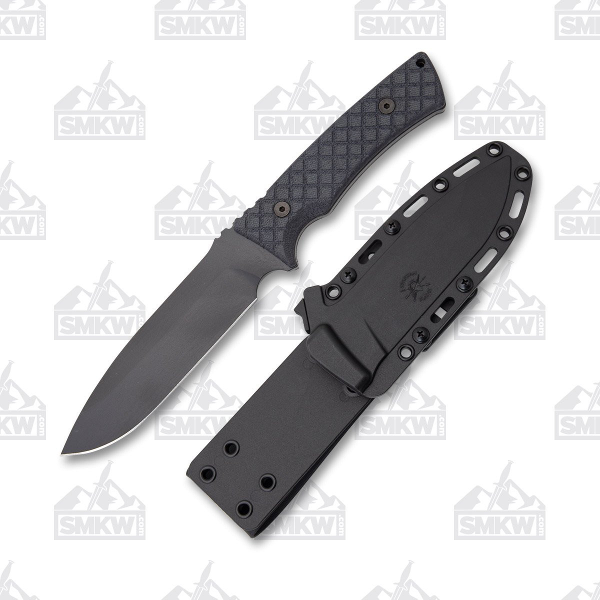 Spartan Blades Damysus Fixed Blade Knife 5.5in Plain Black Drop Point 1