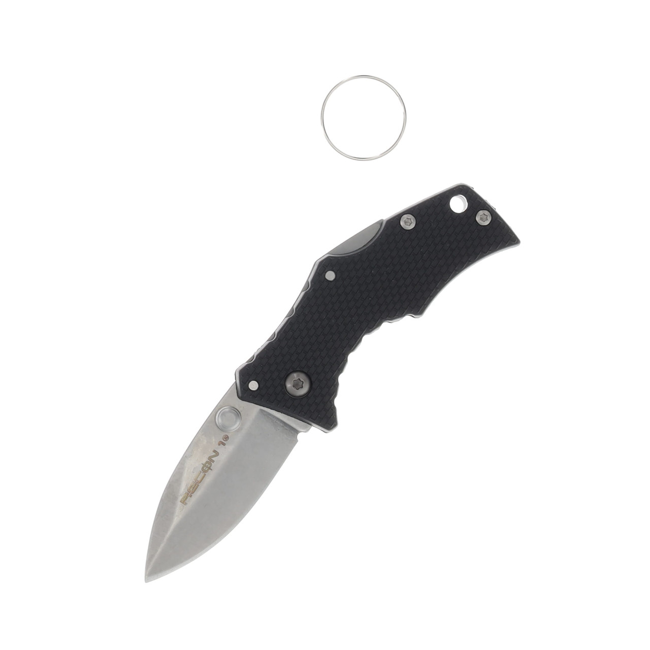 Cold Steel Micro Recon 1 Folding Knife 2in Plain Stonewash Spear Point