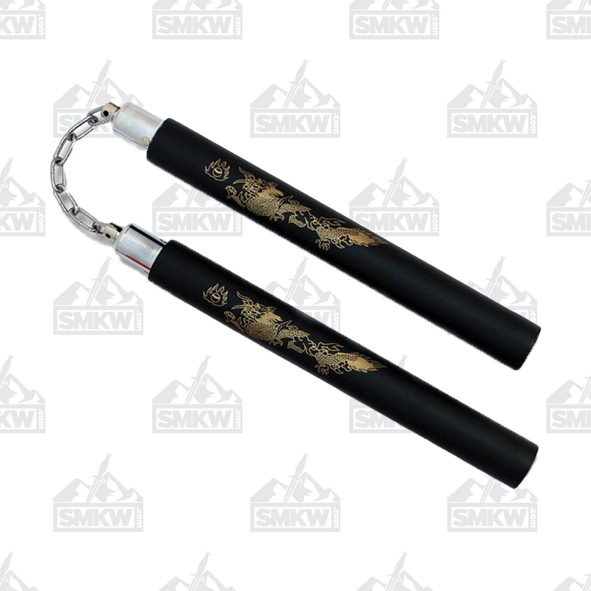 DBL8 RUBBER NUNCHAK DRGN ETCH (NBO) DB802B