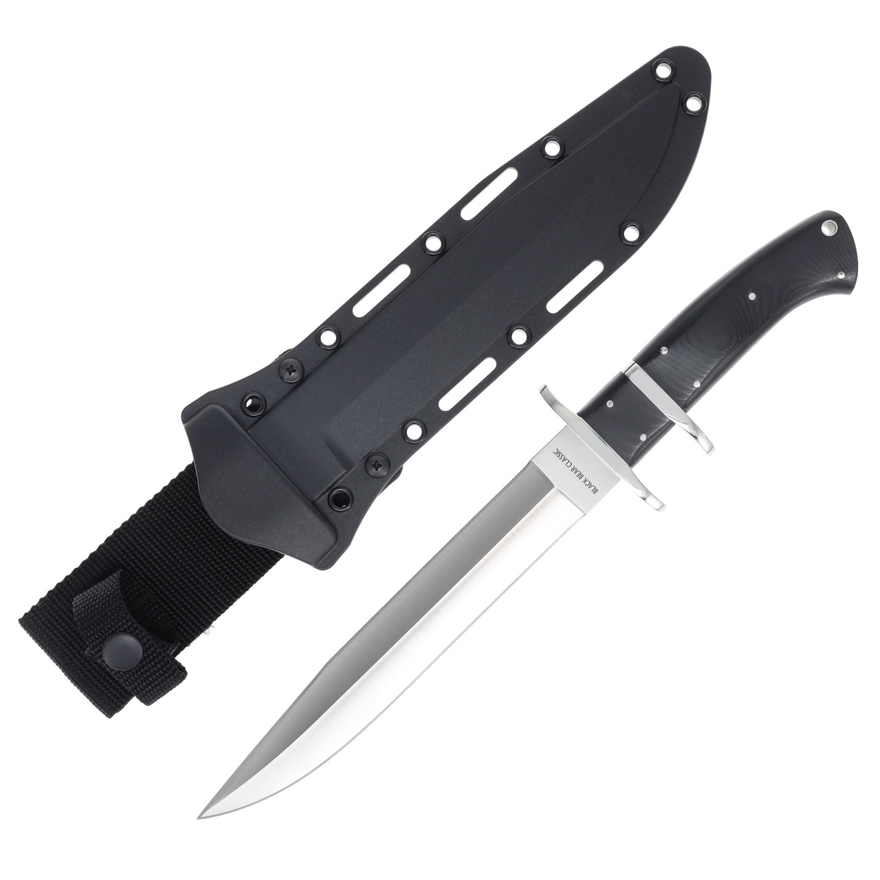 Cold Steel Black Bear Classic Fixed Blade Knife 8.25in Plain Clip Point