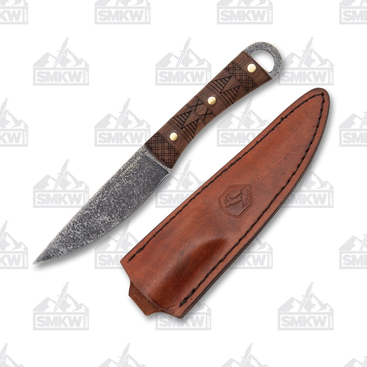 Condor Lost Roman 4.9 Inch Plain Condor Classic Straight Back with Sheath 1
