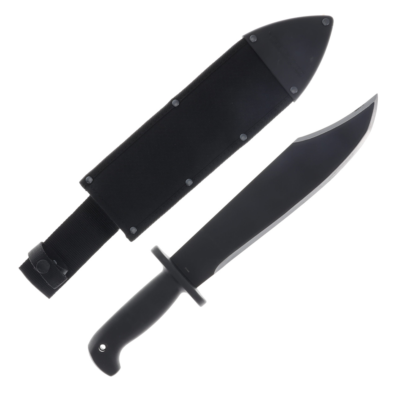 Cold Steel Black Bear Bowie Knife 12 Inch Plain Black Powder Clip Point CS97SMBWZ