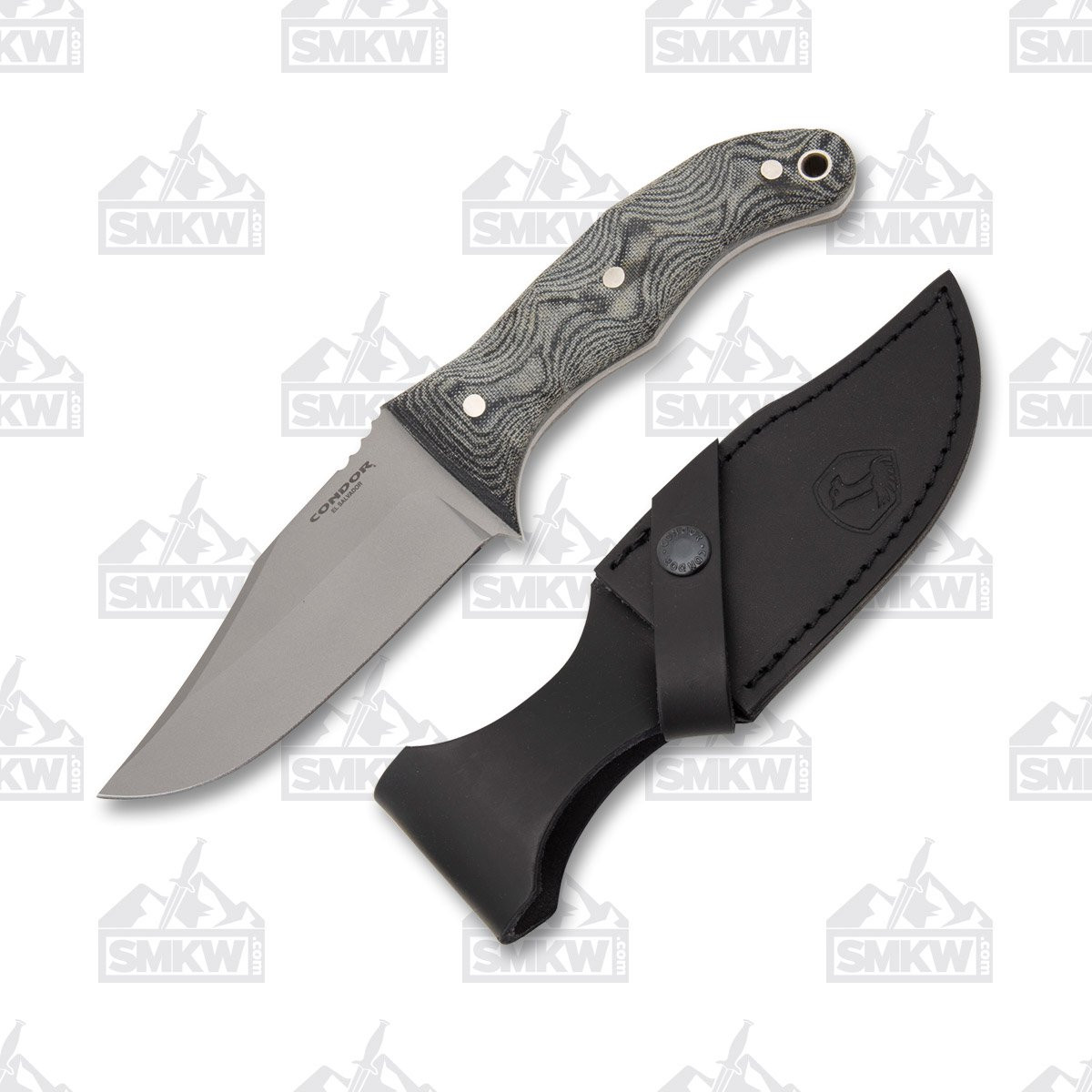 Condor Little Bowie Fixed Blade Knife 4.5in Plain Edge Micarta