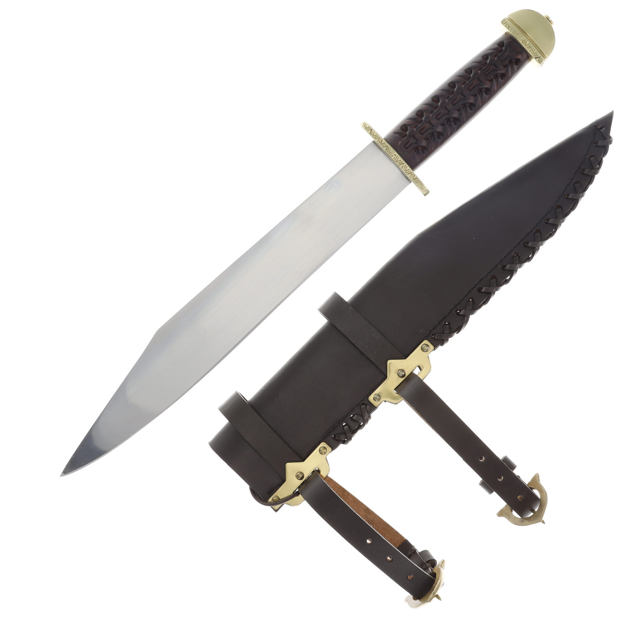 Cold Steel Chieftain Sax 13.37 Inch Plain Satin Clip Point