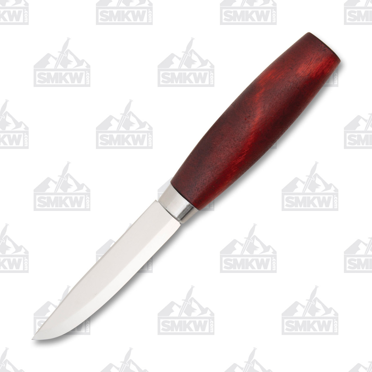6.7 MORAKNIV CLASSIC NO. 1/0 RED WOOD CARBON STEEL KNIFE Mora Survival  Sweden