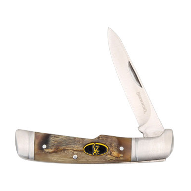 Browning Joint Venture Folding Knife Sheep Horn
