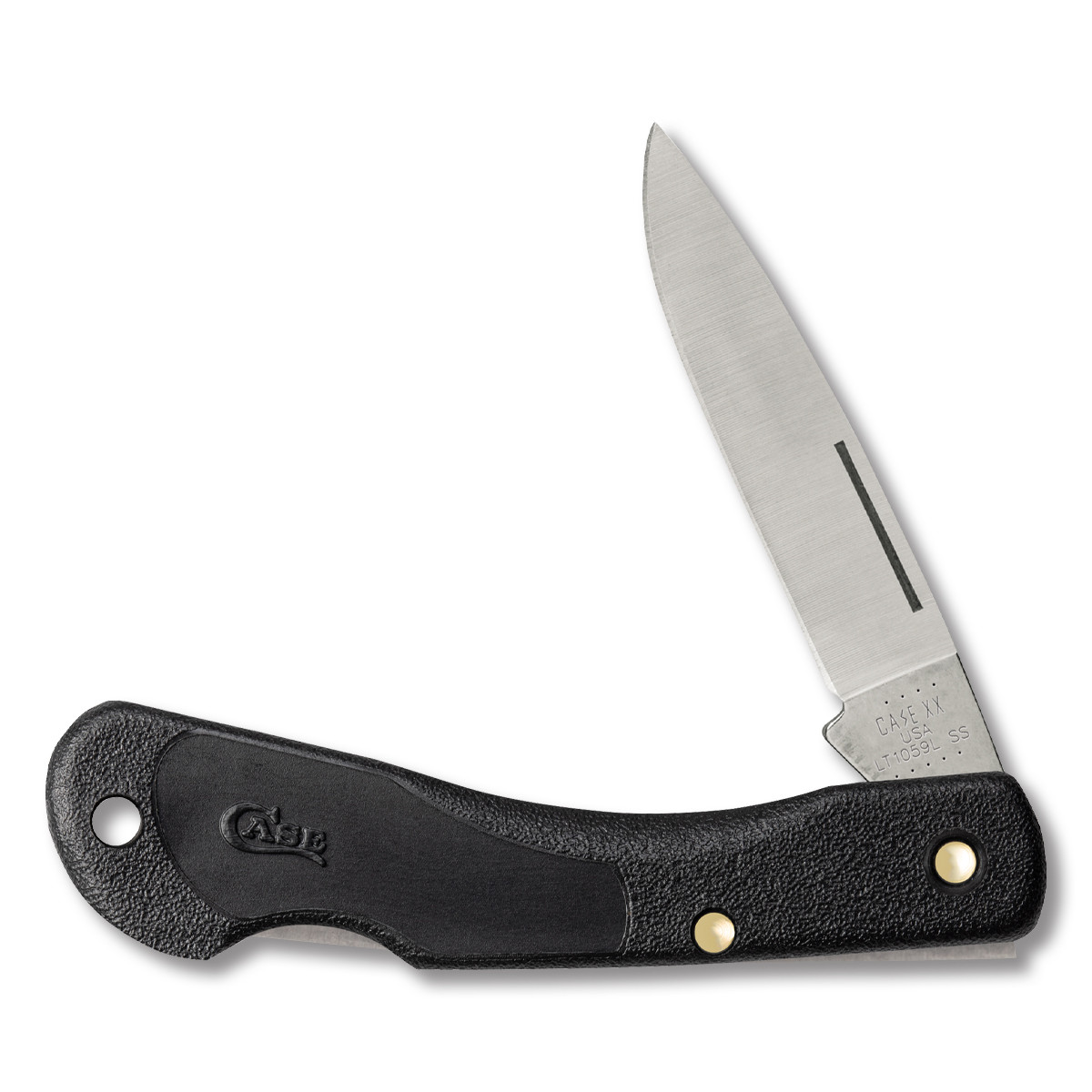 Case Mini Blackhorn 2.25" Satin Clip Point Black Zytel