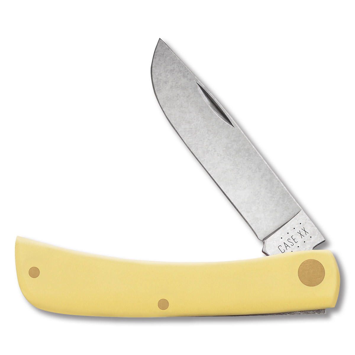 Case Yellow Synthetic Tru-Sharp Sod Buster Jr Folding Knife