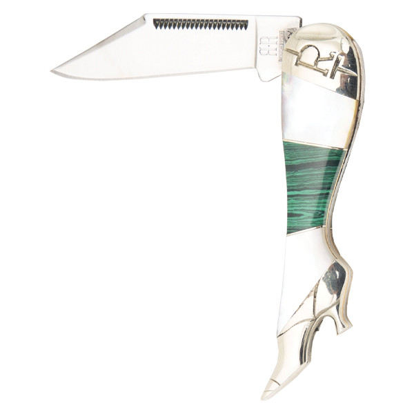 Riu リウ Quilting leather mule Rちゃん Rough Ryder Stoneworx Small Lady Leg Folding Knife | Smoky
