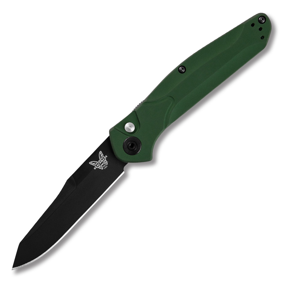 Benchmade Osborne OTS Automatic Knife Green - 3.4in Black Reverse Tanto Plain AUBM9400BK