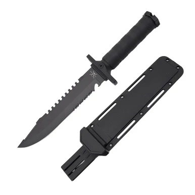 Frost Tac Xreme Black Falcon II Fixed Blade 8in Plain Black Clip Point FRTX42BG