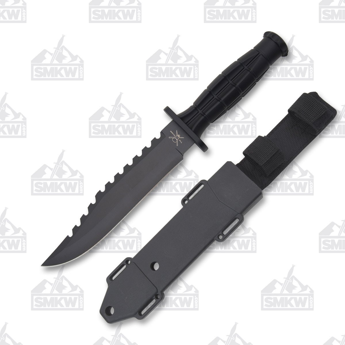 Tac Xtreme Falcon Fixed Blade Black Rubber FRTX45B - Smoky