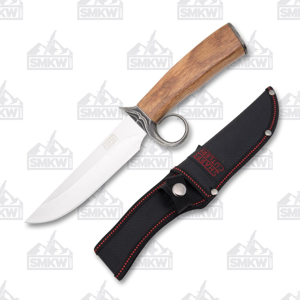 Sharp's Cutlery Brown Pakkawood Bowie with Nylon Sheath FRSHP142WW