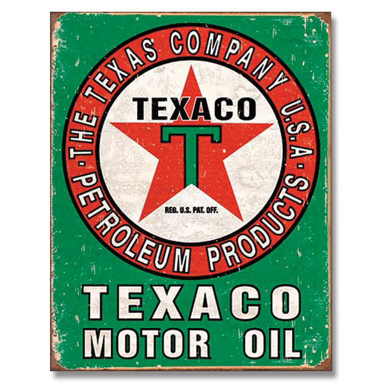 Weathered Texaco Tin Sign SG1927