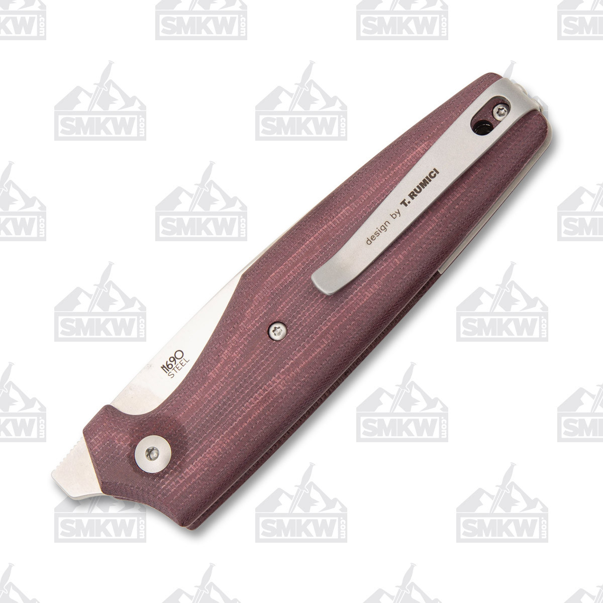 Viper DAN 2 Burgundy Canvas Micarta Folding 2.87In. Böhler N690Co