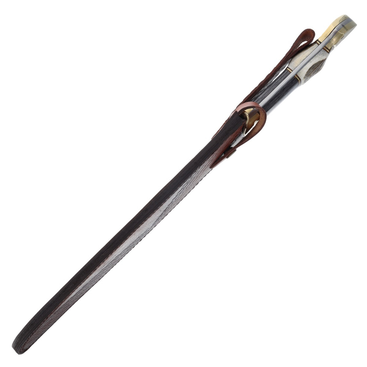 Rough Ryder Stag & Black Pakkawood Bowie RR2272 - Smoky