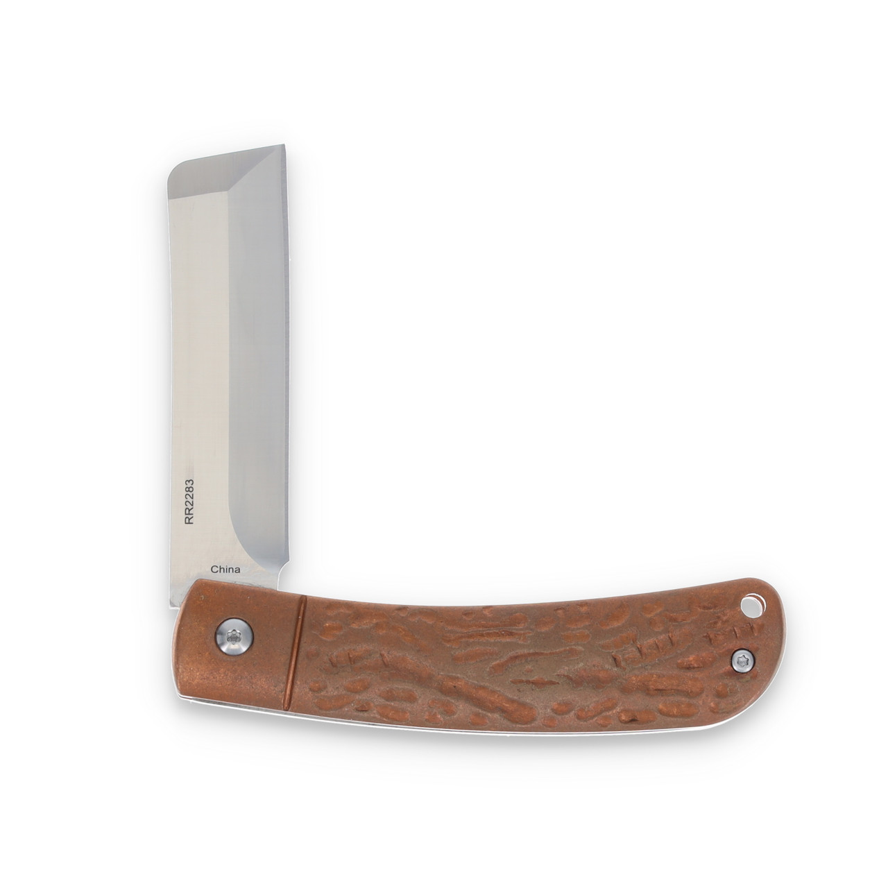 Rough Ryder Apta Modern Slip Joint Folding Knife Copper Cleaver