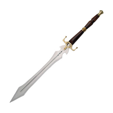 SZCO Supplies Medieval Fantasy Sword - Wood -  Plain Edge Blade 901116