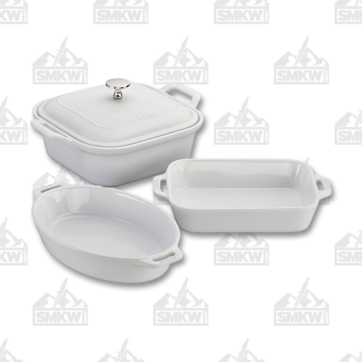 Staub 4pc White Ceramic Baking Dish Set 1014873