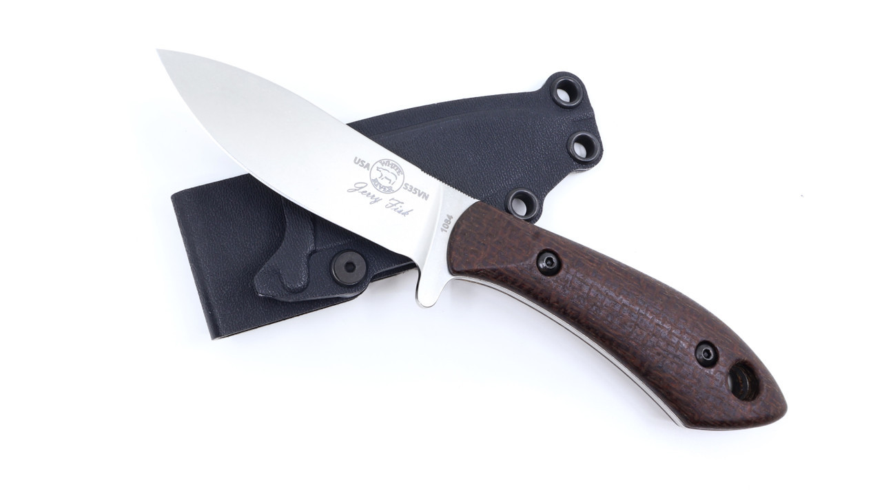 White River Sendero Pack Natural Burlap 3.25in Drop Point Fixed Blade