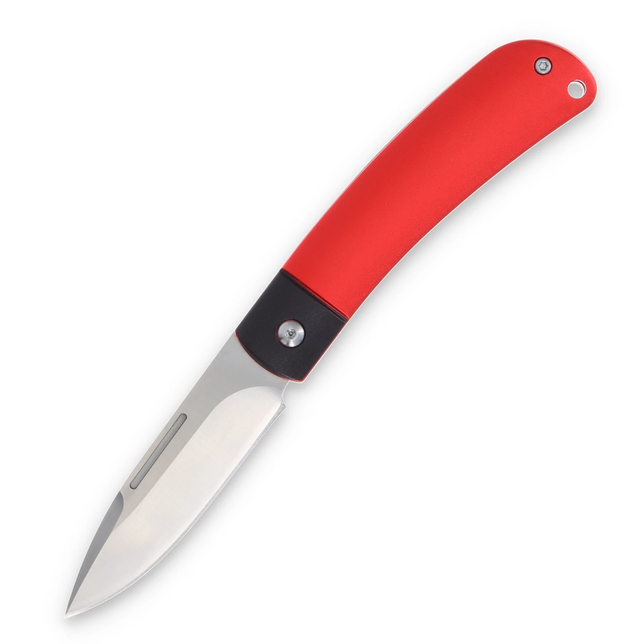 Rough Ryder Apta Modern Slip Joint Folding Knife Red Aluminum RR2282