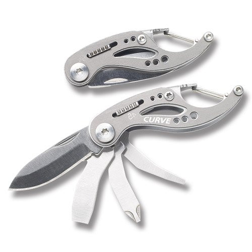 Gerber Curve Keychain Tool with Stainless Steel Handles and Blade