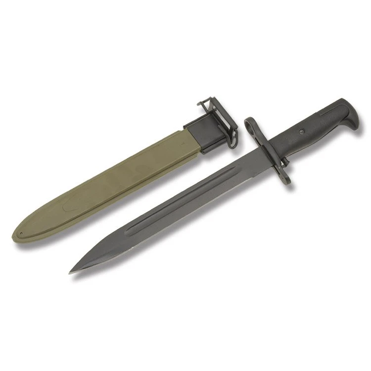 SZCO Supplies 15.75in M1 Bayonet Fixed Blade Knife with Metal Scabbard