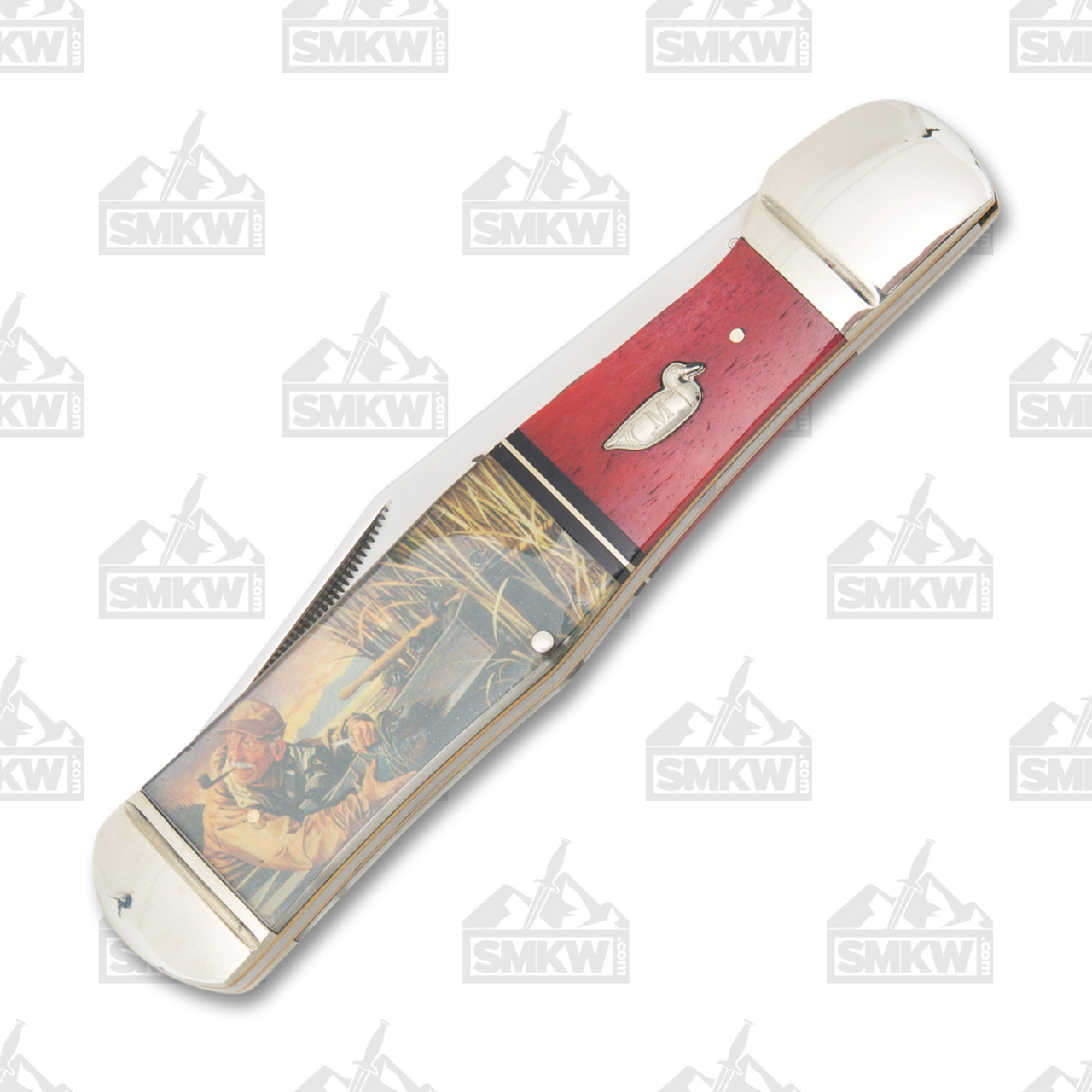 MR584 Marbles Wood Duck Decoy Folder Pocket Knife