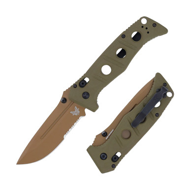 Benchmade 275SFE2 Adamas Folding Knife Flat Earth PS Blade OD G-10 Handle