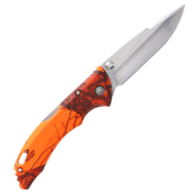 Buck Bantam Folding Knife Blaze Orange Mossy Oak BU3893 - Smoky