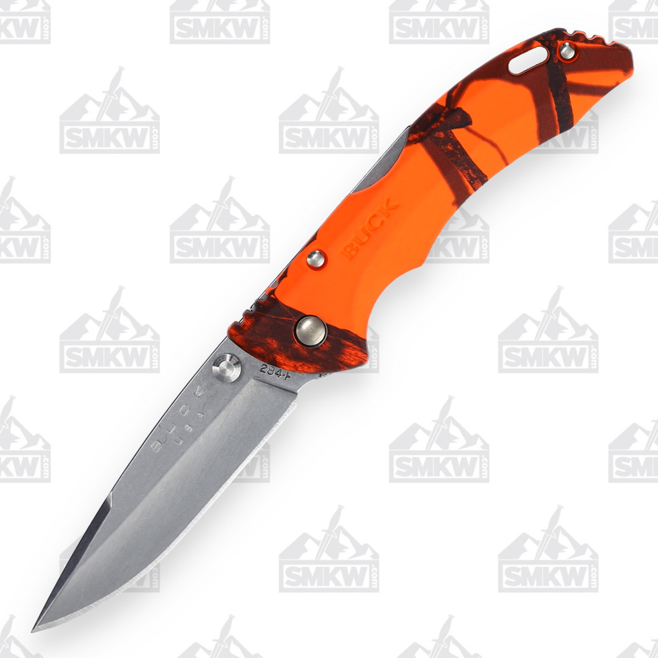 Buck Bantam Folding Knife Blaze Orange Mossy Oak - Smoky Mountain